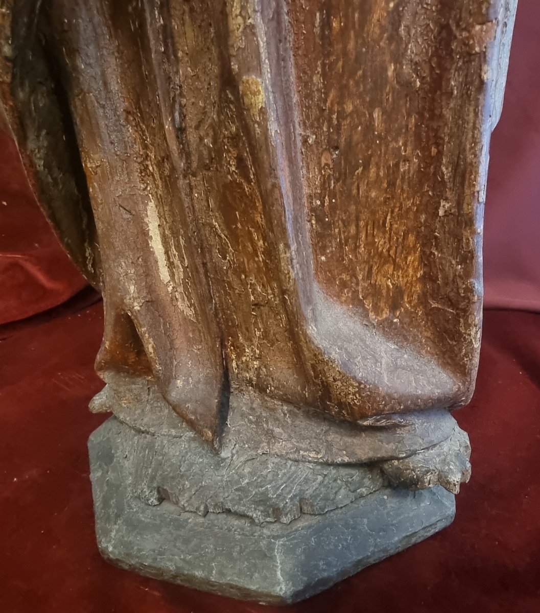 SCULTURA IN LEGNO LACCATO RAFFIGURANTE SANTO  PRIMI ANNI DEL XVI SECOLO -  LOMBARDIA-photo-2