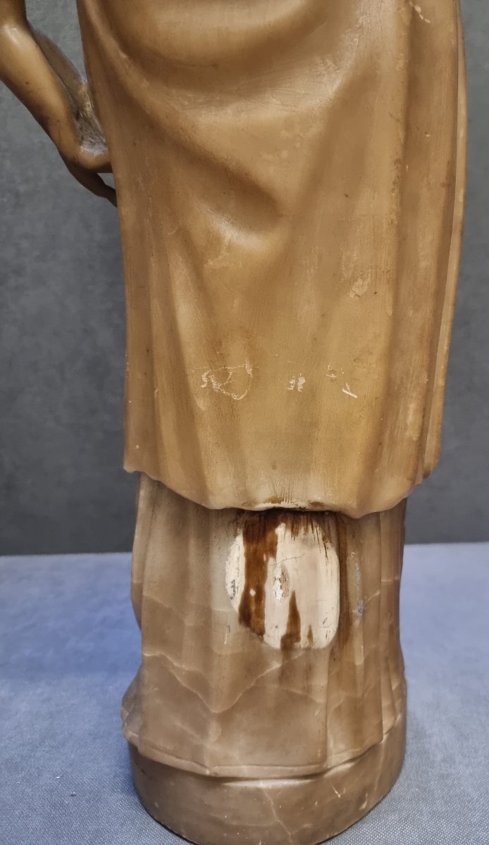 SCULTURA IN ALABASTRO - VESTALE ROMANA - INIZIO XIX SECOLO  - ITALIA CENTRALE-photo-1