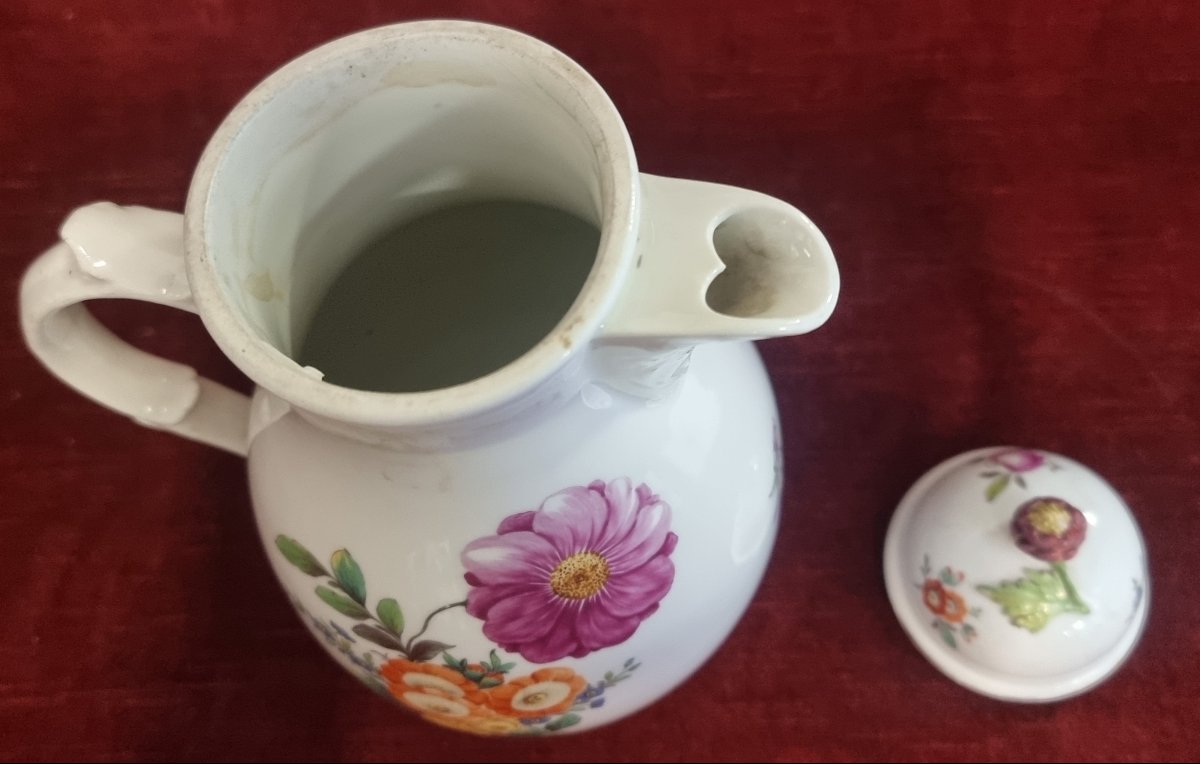CAFFETTIERA IN PORCELLANA DIPINTA - Fürstenberg  - XIX SECOLO-photo-2