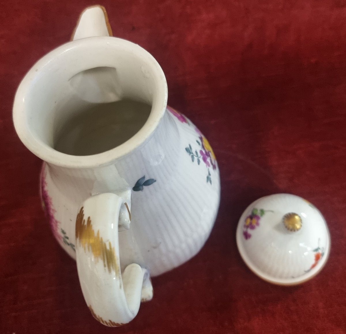 CAFFETTIERA IN PORCELLANA DIPINTA - GERMANIA  - META DEL XIX SECOLO-photo-1
