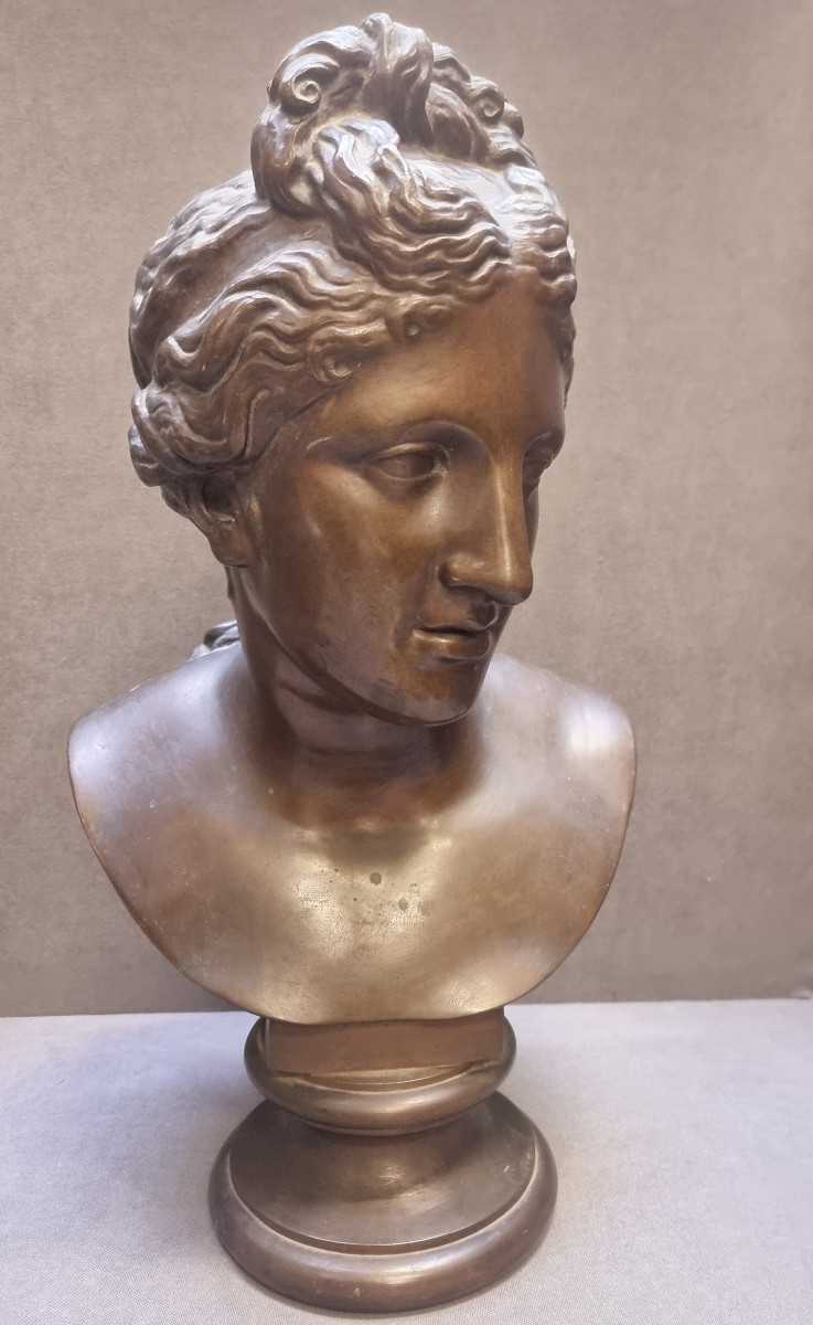 SCULTURA BUSTO DONNA IN BRONZO - FRANCIA - META' XIX SECOLO