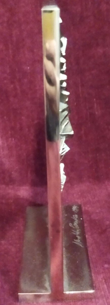 SCULTURA ASTRATTA IN BRONZO ARNALDO POMODORO "Together for Peace Foundation" - 1996-photo-2