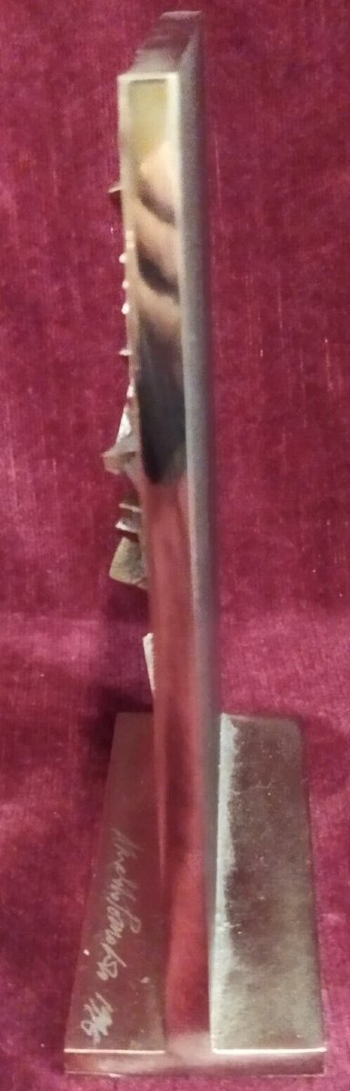 SCULTURA ASTRATTA IN BRONZO ARNALDO POMODORO "Together for Peace Foundation" - 1996-photo-3