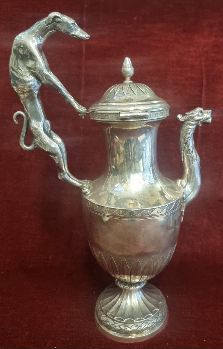 CAFFETTIERA IN ARGENTO - ROMA - INIZIO XIX SECOLO-photo-3