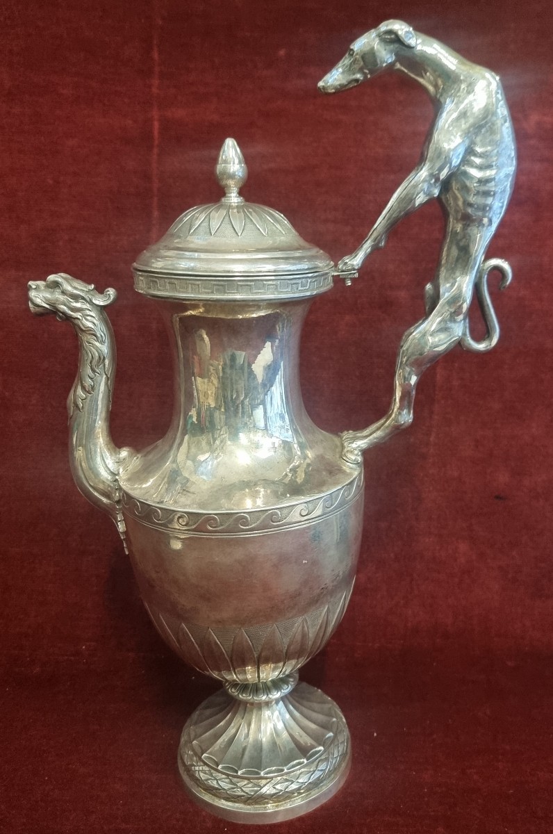 CAFFETTIERA IN ARGENTO - ROMA - INIZIO XIX SECOLO