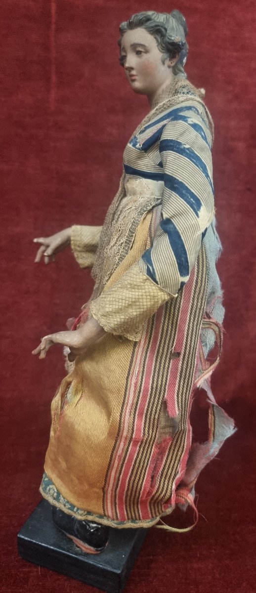 STATUA PRESEPE NAPOLI - PRIMI '800 - TERRACOTTA E LEGNO-photo-1
