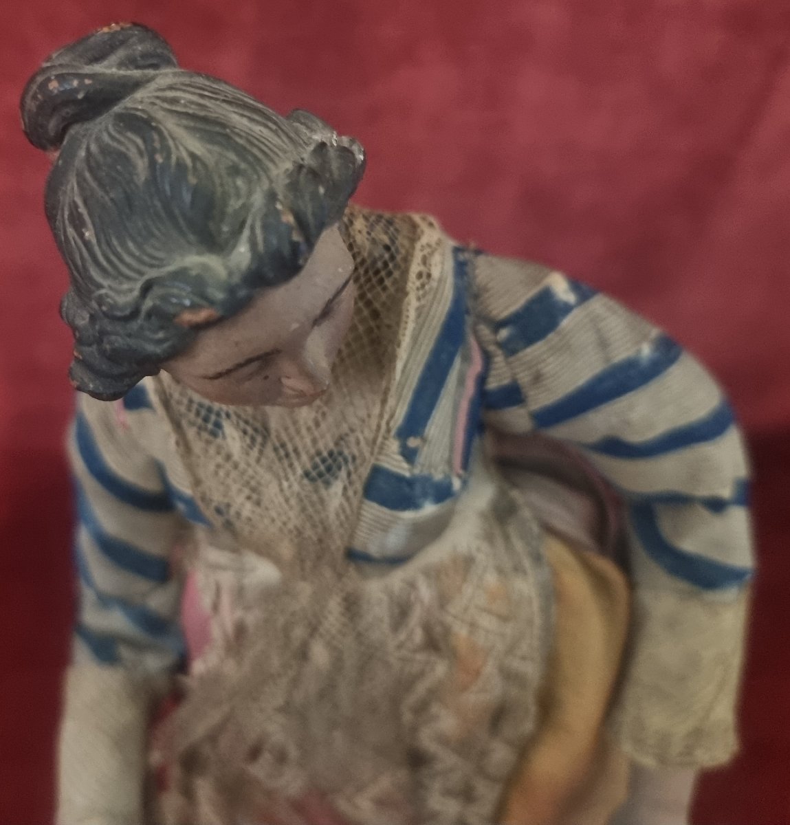STATUA PRESEPE NAPOLI - PRIMI '800 - TERRACOTTA E LEGNO-photo-4