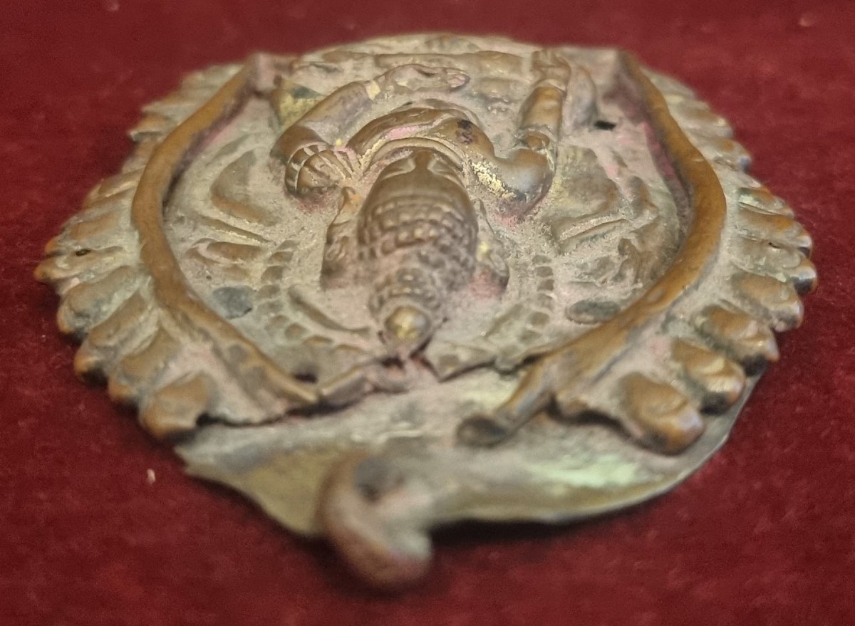 MEDAGLIONE BASSORILIEVO SU RAME - TIBET - XIX SECOLO-photo-2