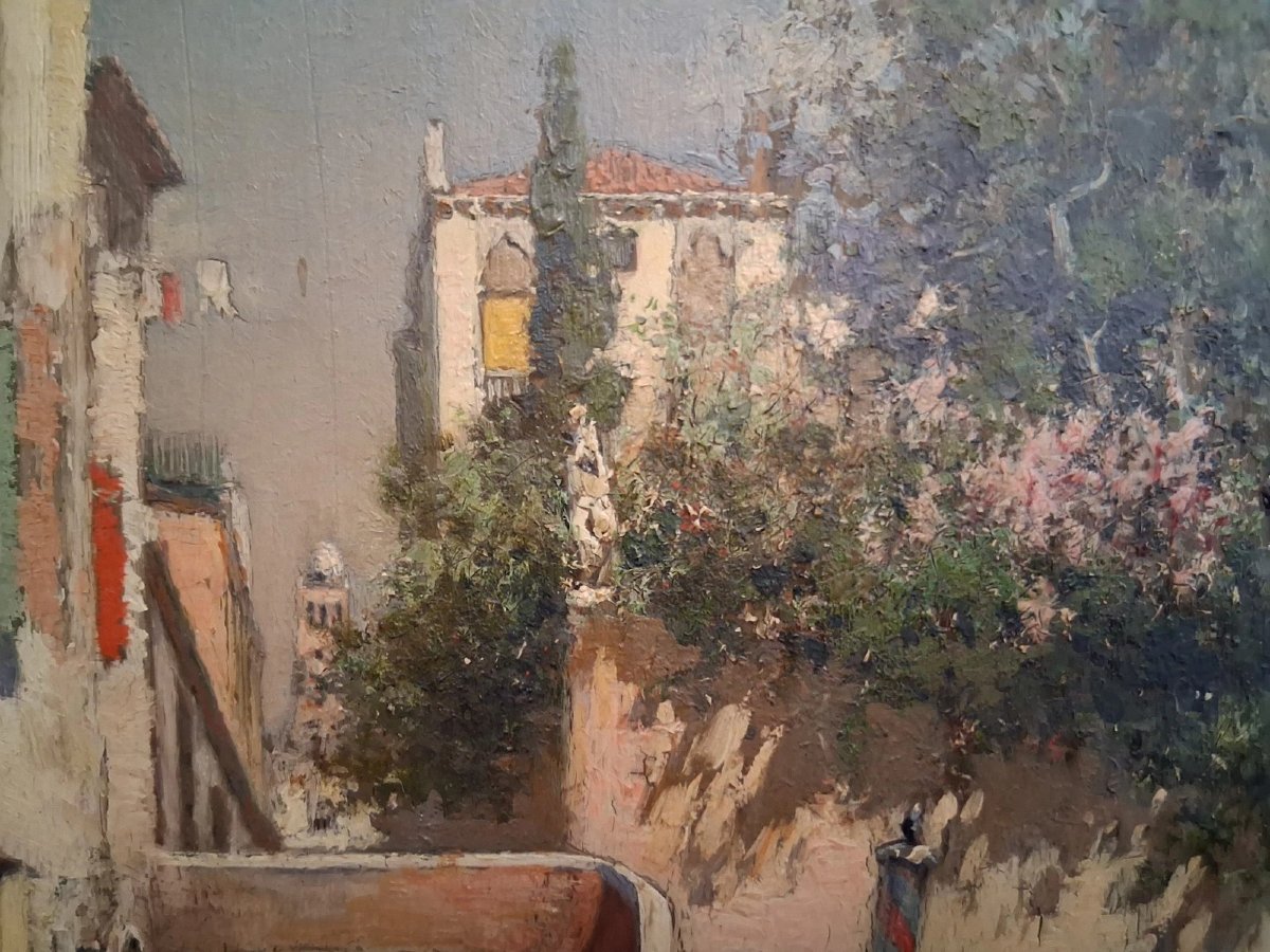 OLIO SU TAVOLA -  VENEZIA 1895  Joaquin Luque Rosello (Malagà 1865 - Buenos Aires 1932)-photo-4