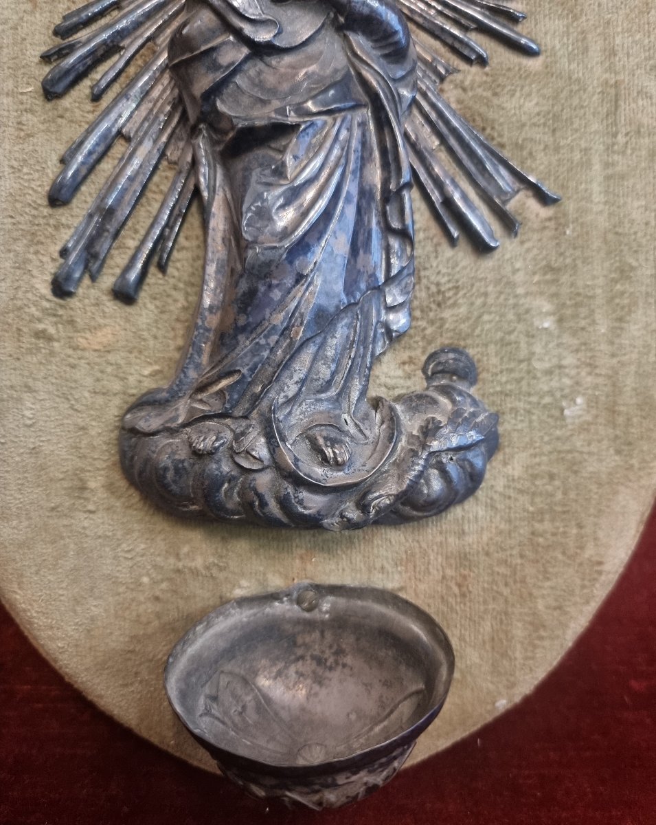 ACQUASANTIERA MADONNA IN ARGENTO - SUD ITALIA - FINE XVIII SECOLO-photo-3