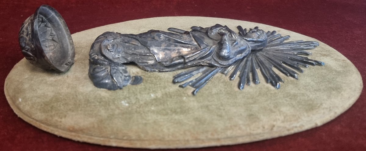 ACQUASANTIERA MADONNA IN ARGENTO - SUD ITALIA - FINE XVIII SECOLO-photo-3