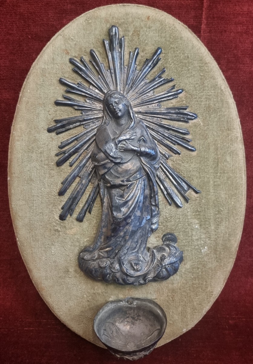 ACQUASANTIERA MADONNA IN ARGENTO - SUD ITALIA - FINE XVIII SECOLO