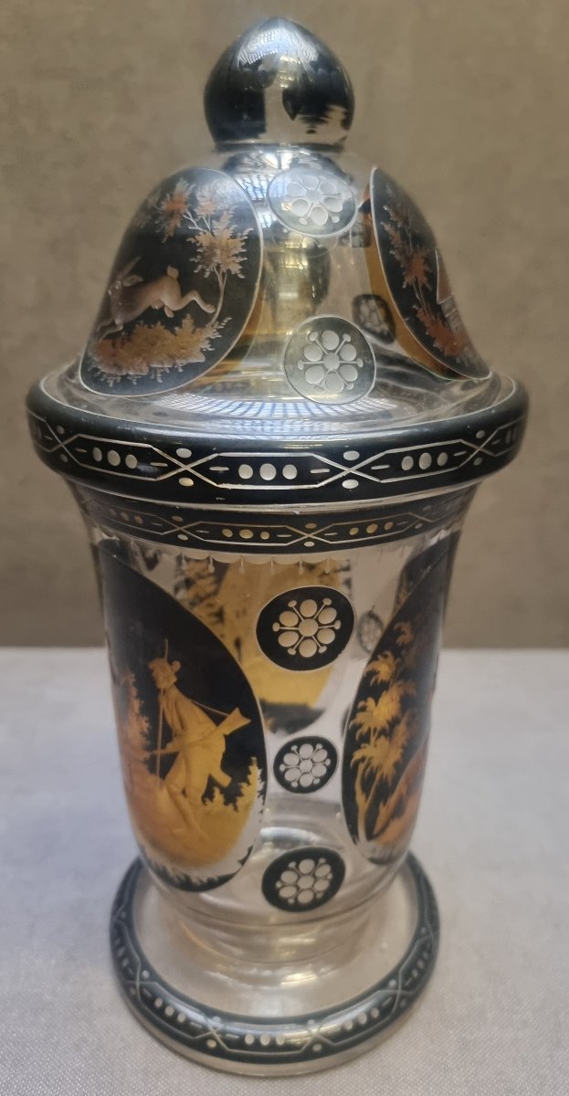 VASO BOEMIA IN VETRO INCISO - FINE XIX SECOLO-photo-4