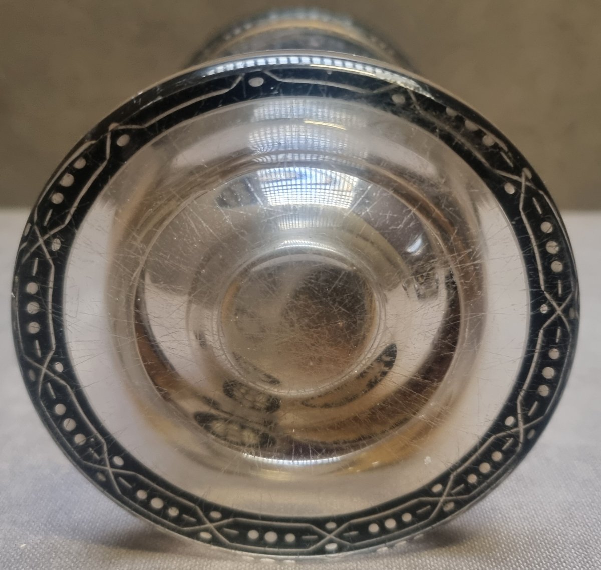 VASO BOEMIA IN VETRO INCISO - FINE XIX SECOLO-photo-3
