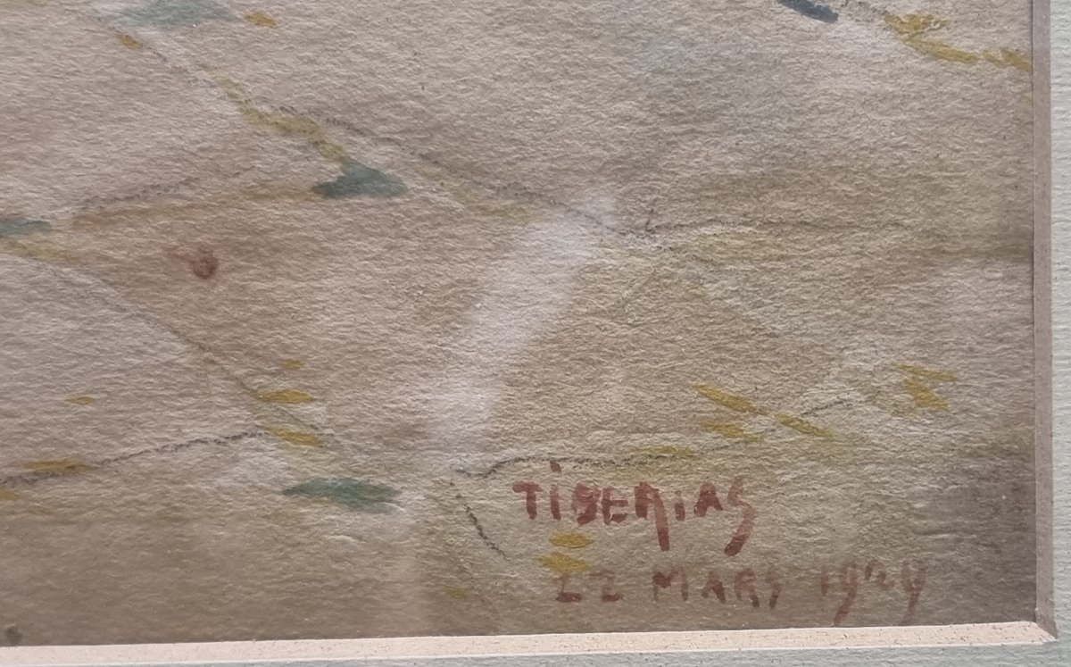 ACQUERELLO ORIENTALISTA - FIRMATO TIBERIAS, 22 MARZO 1929-photo-3
