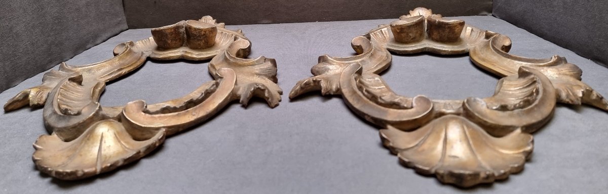 COPPIA CORNICI IN LEGNO INTAGLIATO E DORATO - FINE '800-photo-2