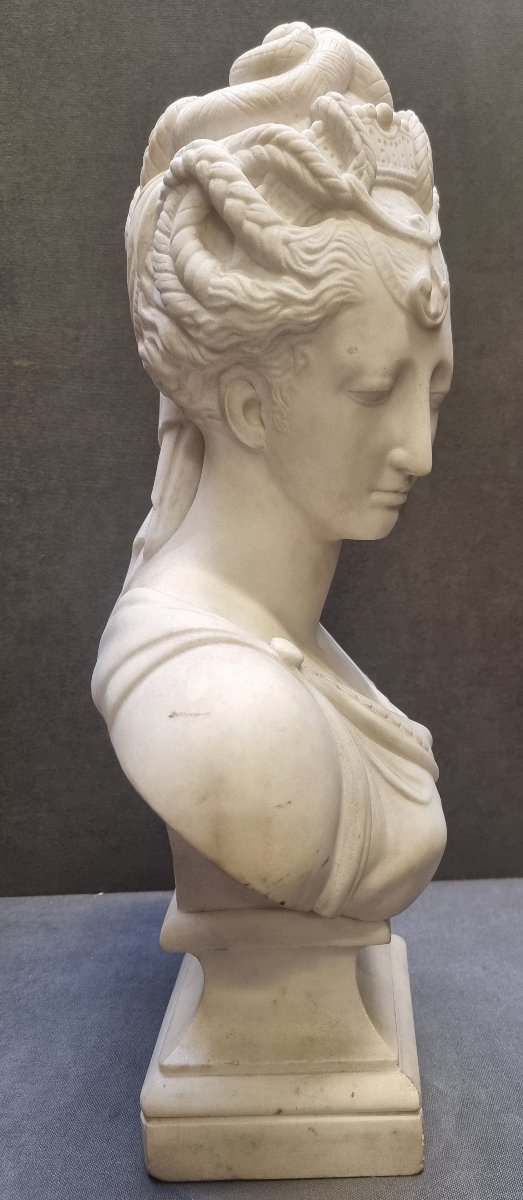 SCULTURA IN MARMO - BUSTO DIANE DE POITIER - XIX SECOLO-photo-2