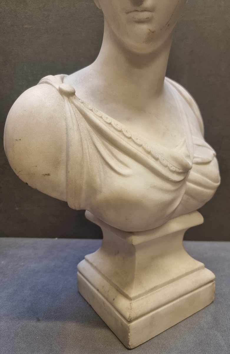 SCULTURA IN MARMO - BUSTO DIANE DE POITIER - XIX SECOLO-photo-3