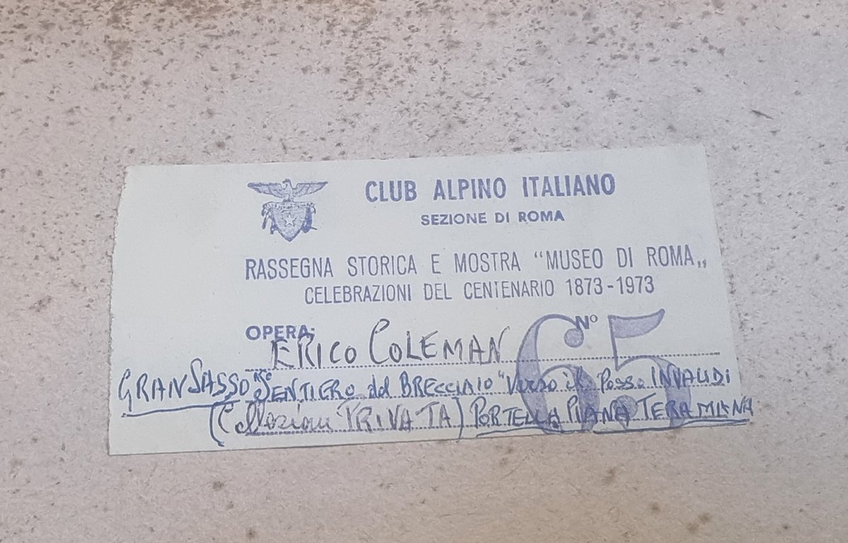 ACQUERELLO PAESAGGIO ABRUZZO - ENRICO COLEMAN (1846-1911)-photo-3