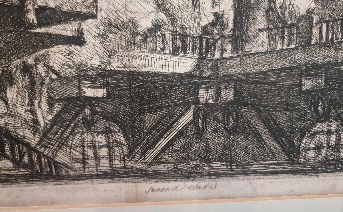 INCISIONE CARCERI DI PIRANESI - SECONDA TIRATTURA, PRIMA TIRATTURA FRANCESE - Primi '800-photo-1