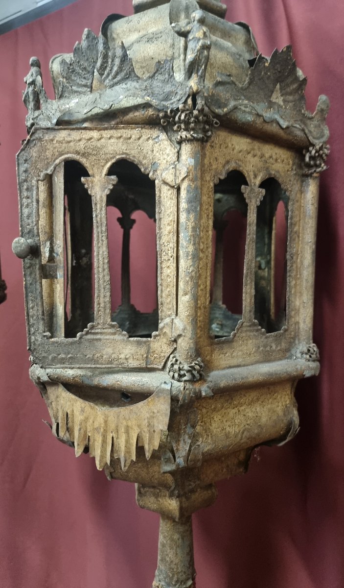 COPPIA LANTERNE VENEZIANE - PRIMA META DELL'700 -photo-3