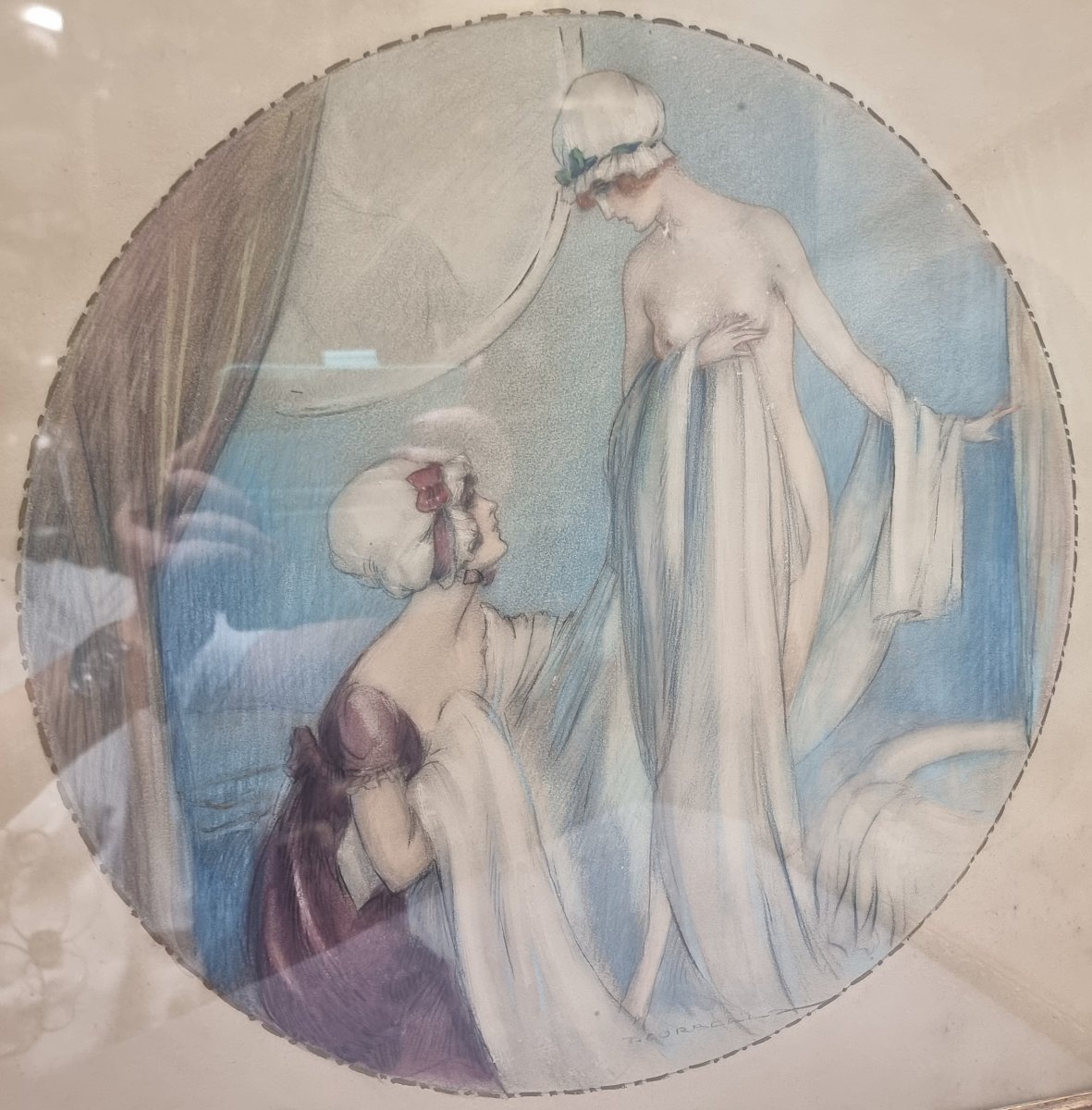 COPPIA QUADRI PASTELLI - TITO CORBELLA  (1885-1966)-photo-3