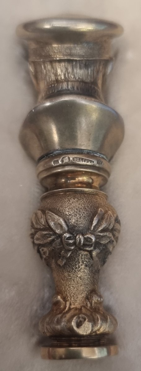 TIMBRO IN ARGENTO VERMEIL - FABERGE - SECONDA META DEL XX SECOLO-photo-4