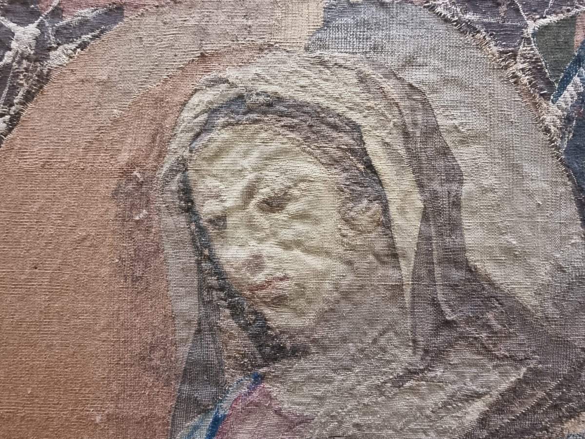 ARAZZO RAFFIGURANTE MADONNA -  Manifattura Arazzerie San Michele (Roma) - XVIII sec.-photo-2