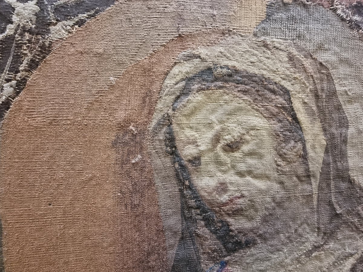 ARAZZO RAFFIGURANTE MADONNA -  Manifattura Arazzerie San Michele (Roma) - XVIII sec.-photo-3