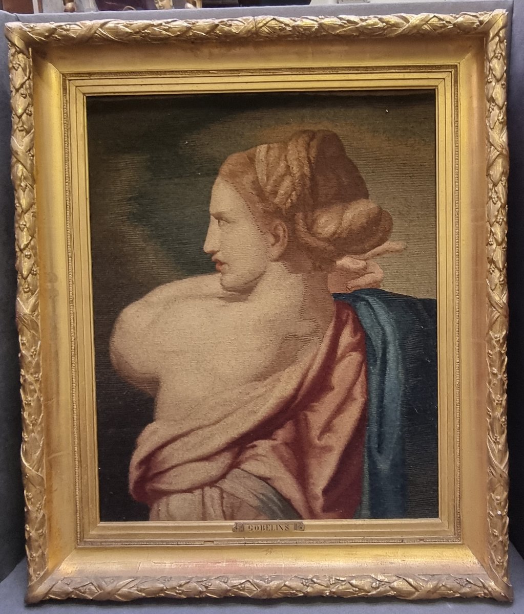 ARAZZO FIGURA MARIA MADDALENA - TRASFIGURAZIONE DI RAFFAELO SANZIO - prima metà del XIX secolo