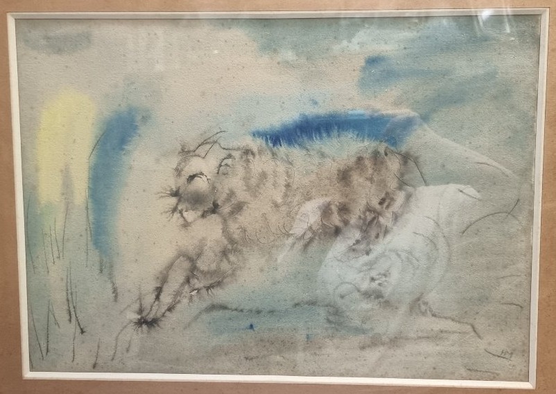 ACQUERELLO E CHINA SU CARTA - SENZA TITOLO - HENRI MICHAUX (Namur 1899 - Parigi 1984) 
