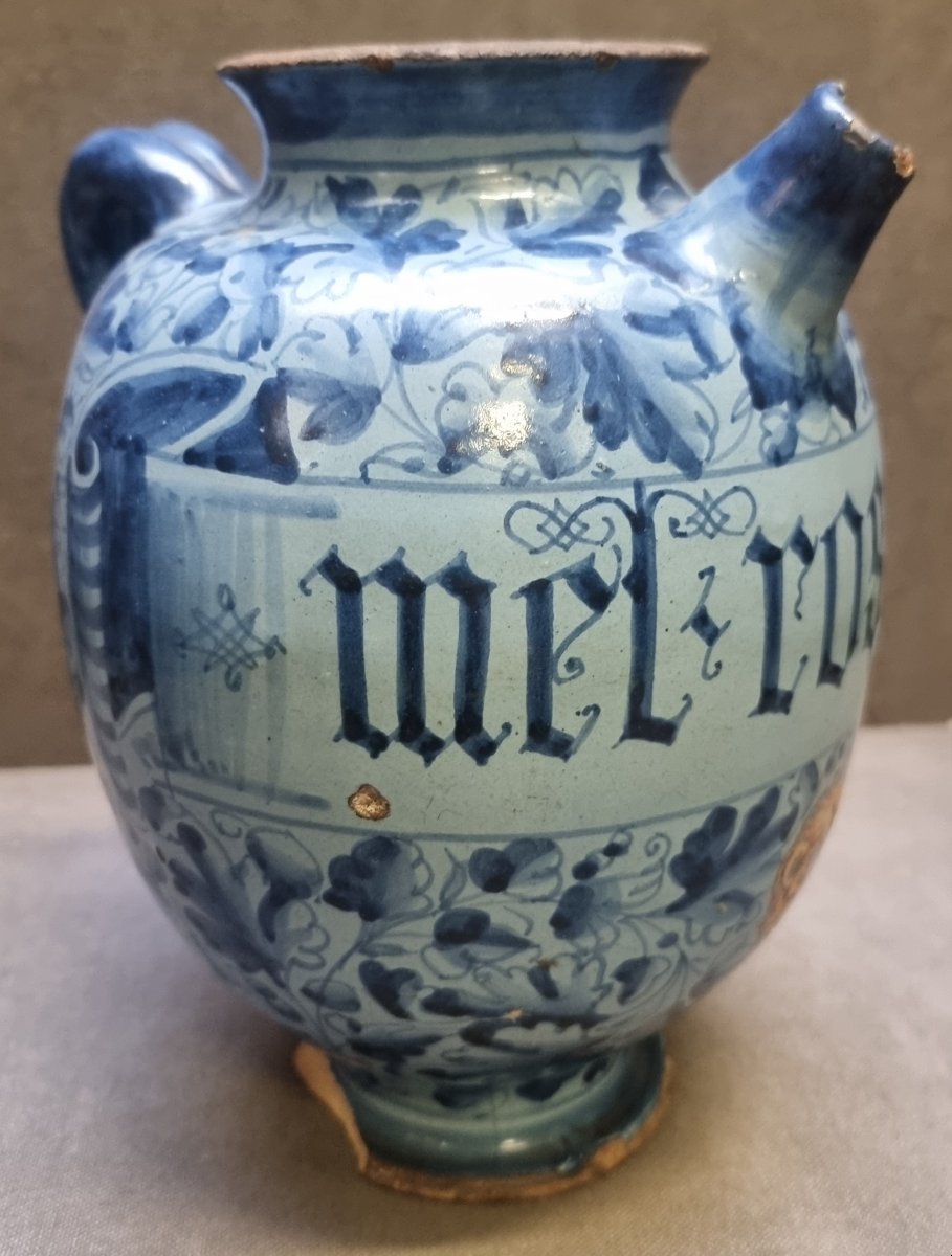 VASO DI FARMACIA IN MAIOLICA DIPINTA - ROMA, prima metà dell'600-photo-2