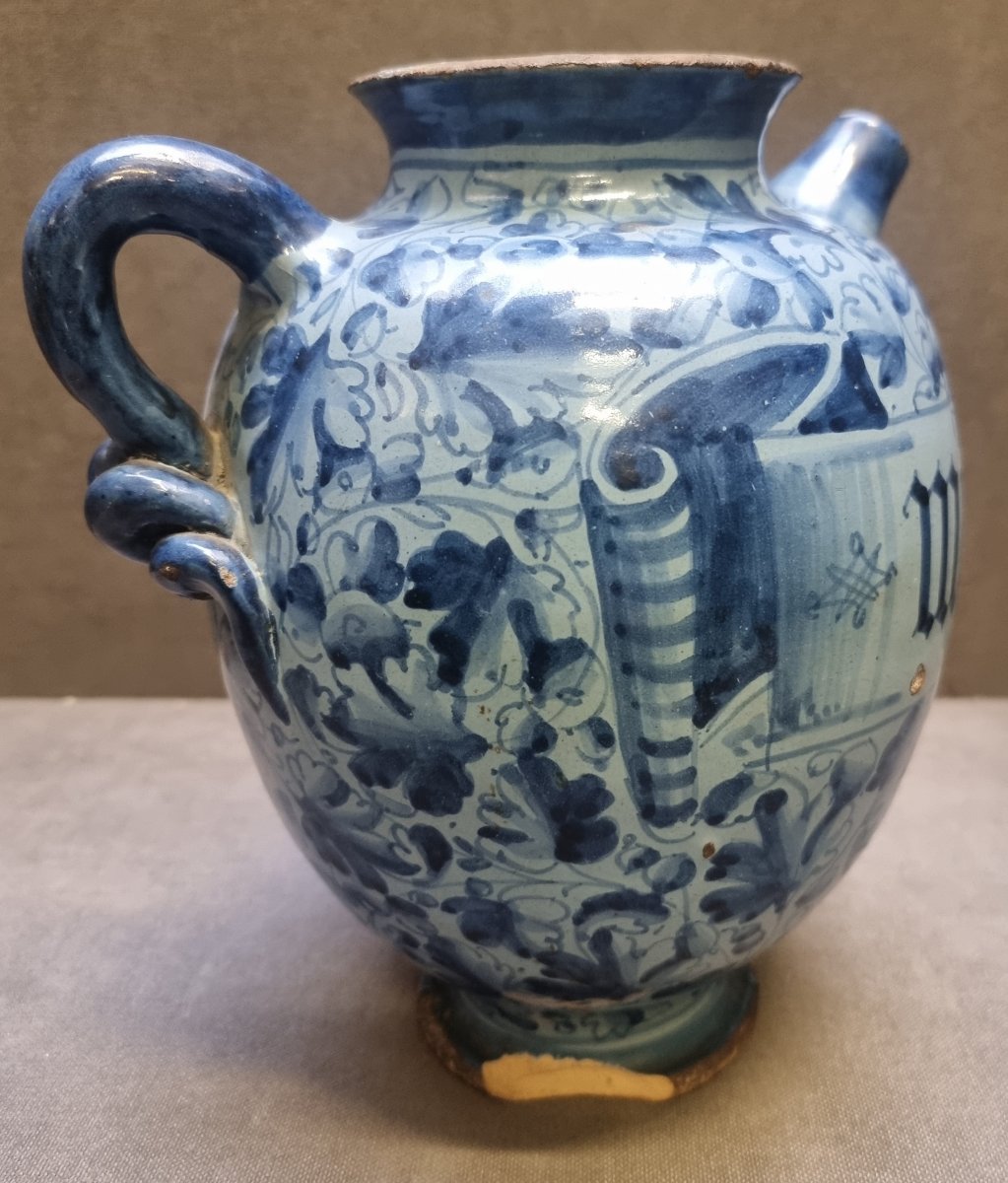 VASO DI FARMACIA IN MAIOLICA DIPINTA - ROMA, prima metà dell'600-photo-3