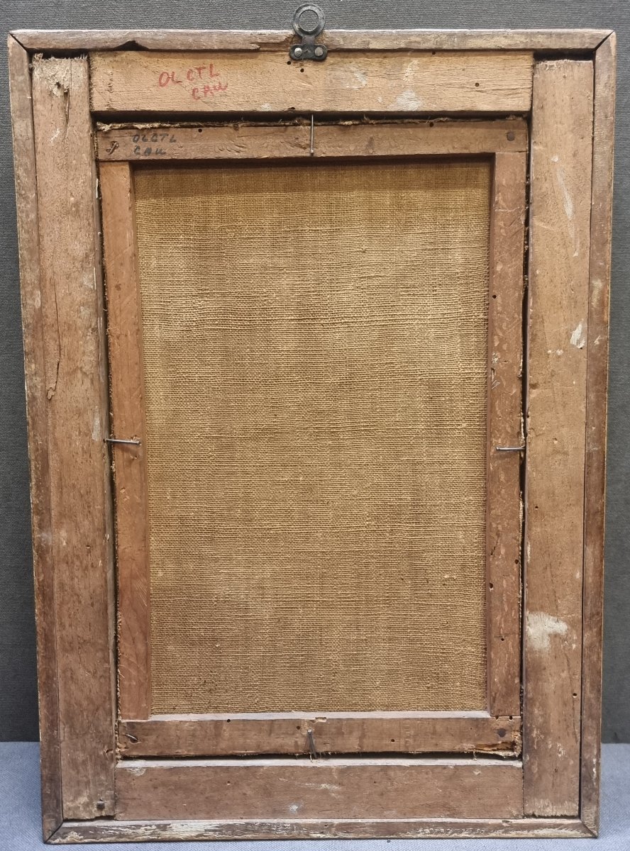 QUADRO NATURA MORTA - OLIO SU TELA - Primi dell' 700 con cornice coeva-photo-2