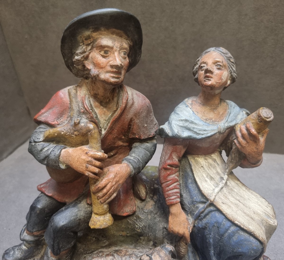 SCULTURA IN TERRACOTTA - SCENA POPOLARE - CENTRO ITALIA - Metà dell'800-photo-3
