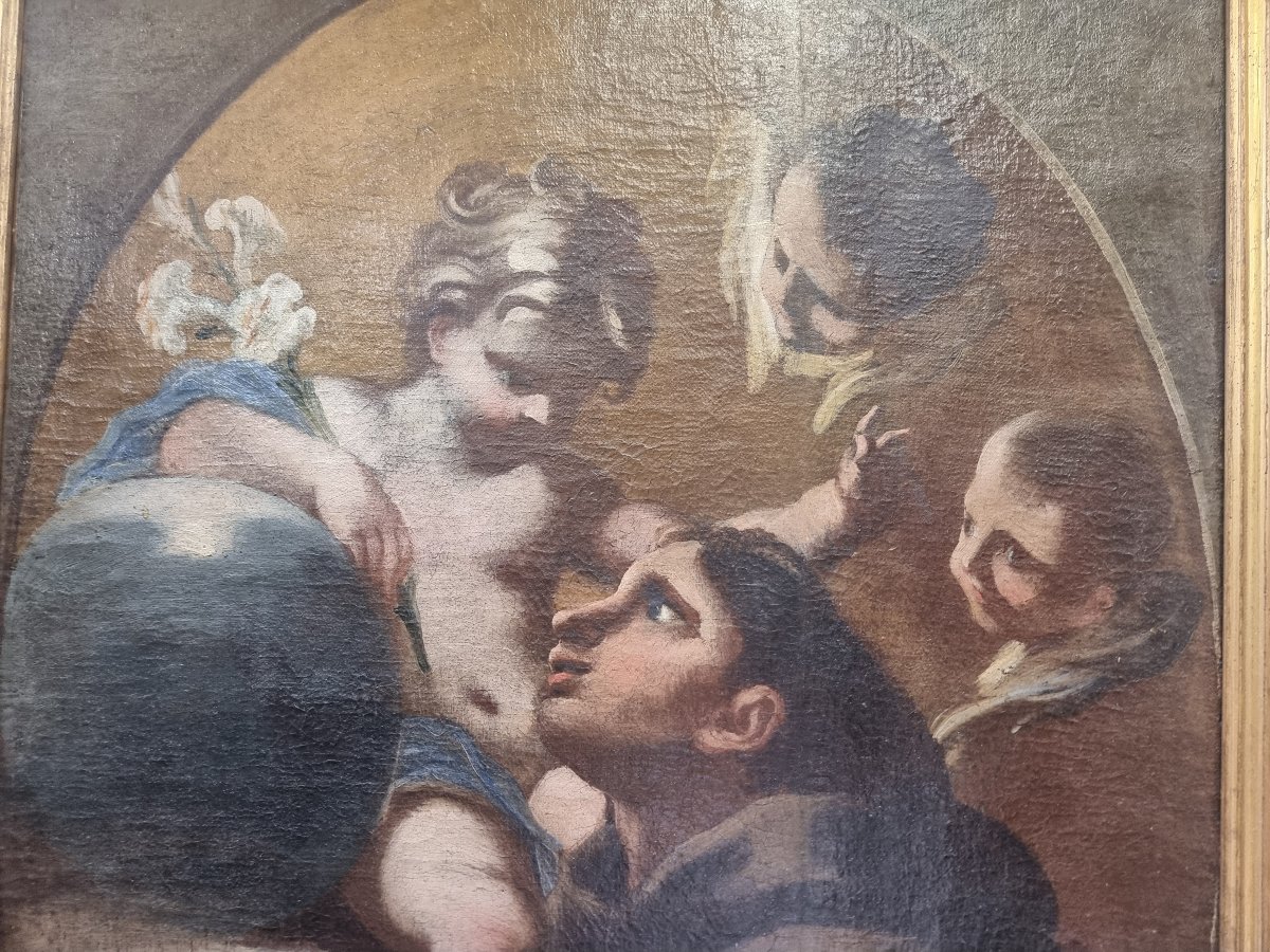 OLIO SU TELA RAFFIGURANTE SAN ANTONIO - SUD ITALIA - Dell' 700-photo-2