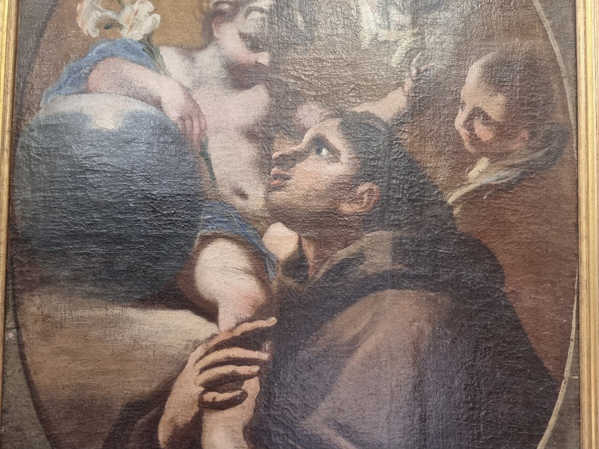 OLIO SU TELA RAFFIGURANTE SAN ANTONIO - SUD ITALIA - Dell' 700-photo-3