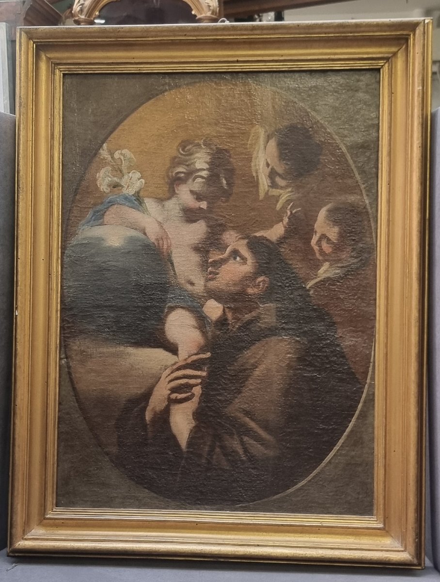 OLIO SU TELA RAFFIGURANTE SAN ANTONIO - SUD ITALIA - Dell' 700