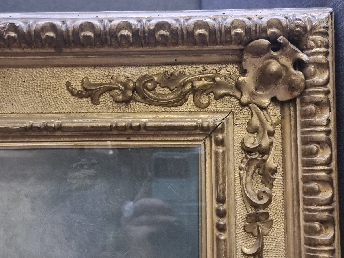 QUADRO OLIO SU TELA RAFFIGURANTE SCENA DI GENERE - JULES ZERMATI (1880-1920)-photo-1
