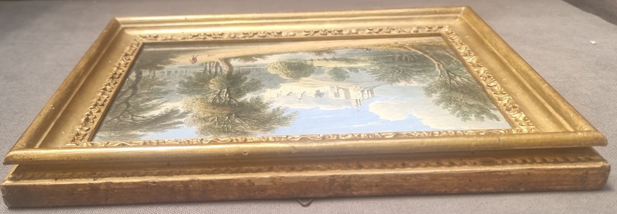 QUADRO ACQUERELLO - PAESAGGIO - CENTRO ITALIA - DELL'800-photo-1
