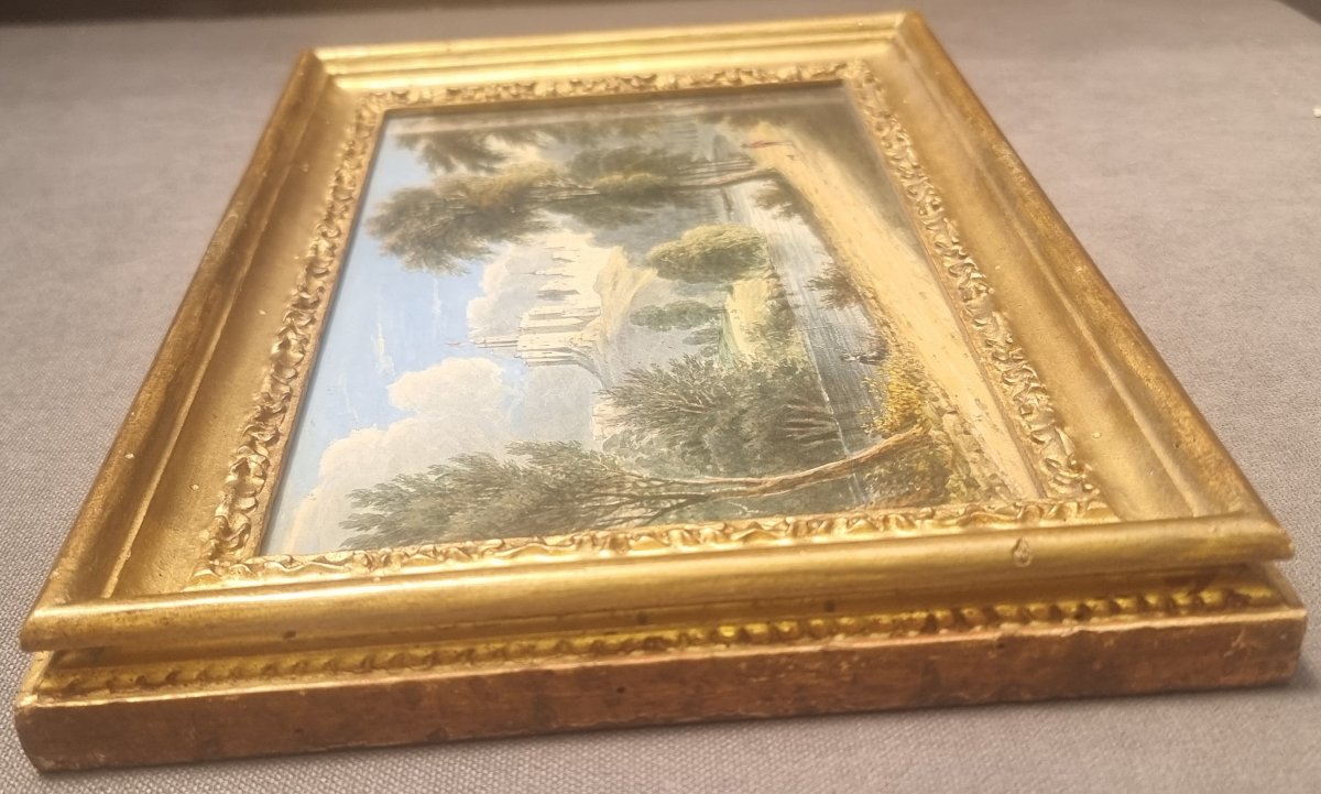 QUADRO ACQUERELLO - PAESAGGIO - CENTRO ITALIA - DELL'800-photo-1