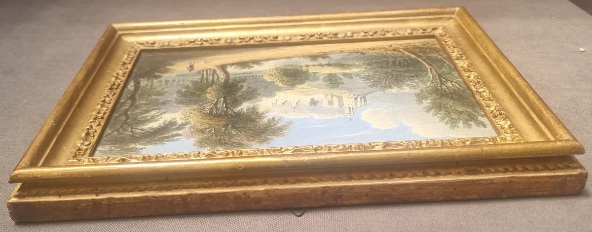 QUADRO ACQUERELLO - PAESAGGIO - CENTRO ITALIA - DELL'800-photo-2