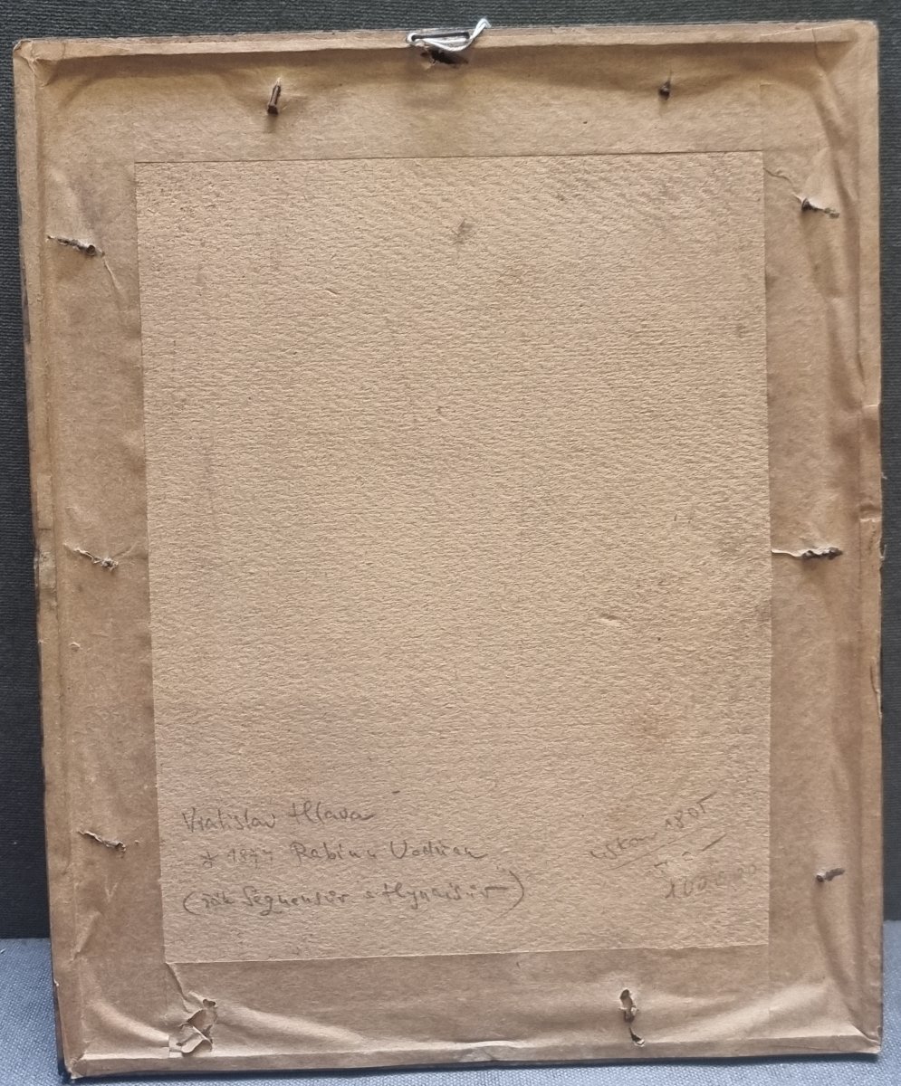 DISEGNO A MATITA - RITRATTO DONNA - Vratislav Hlava (1874-1955)-photo-3