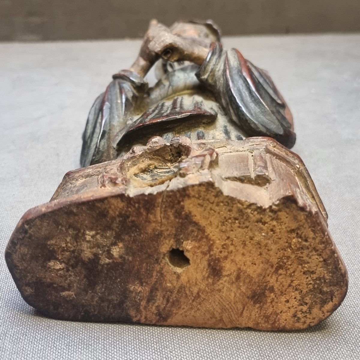 SCULTURA IN LEGNO SCOLPITO E DIPINTO - SAN FRANCESCO DI PAOLA - SUD ITALIA - Dell'700-photo-1