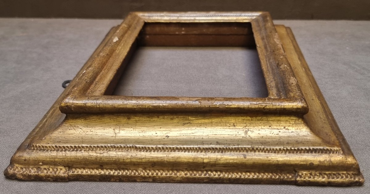 PICCOLA CORNICE LEGNO ARGENTATO A MECCA - DELL'600 - SUD ITALIA-photo-3