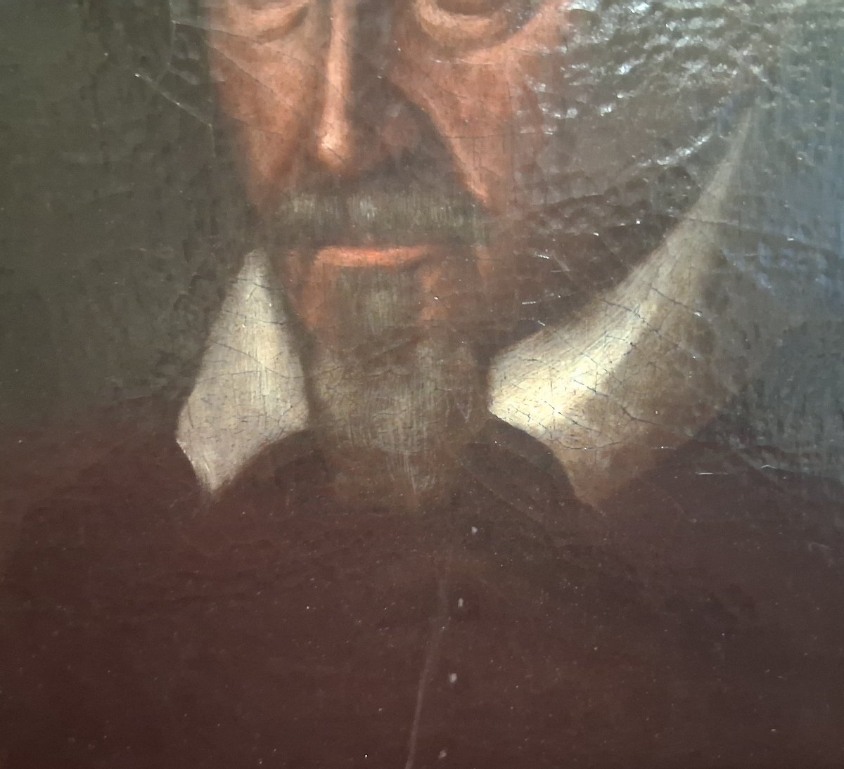 DIPINTO OLIO SU TELA - RITRATTO UOMO - ITALIA DEL NORD - PRIMI XVII secolo-photo-3