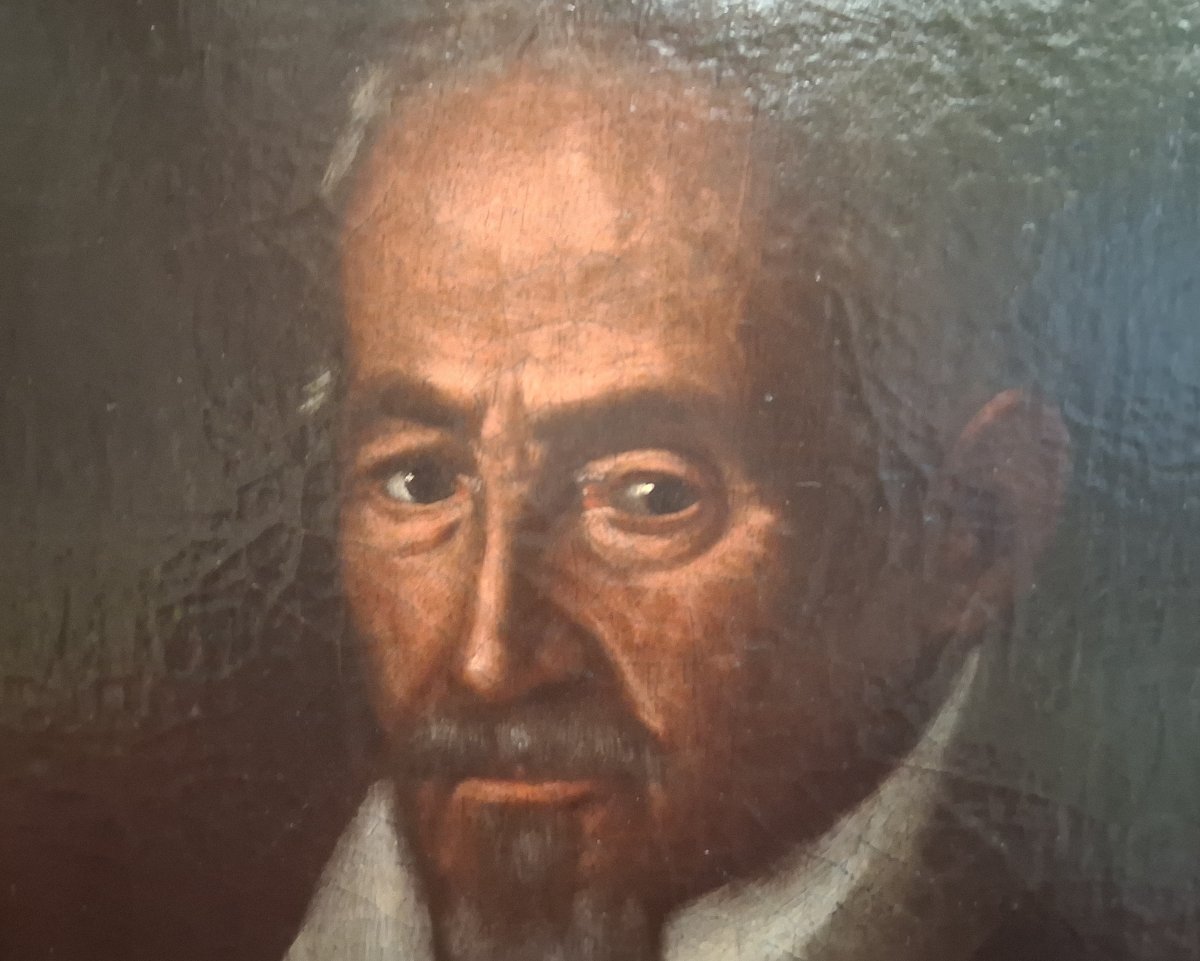 DIPINTO OLIO SU TELA - RITRATTO UOMO - ITALIA DEL NORD - PRIMI XVII secolo-photo-4