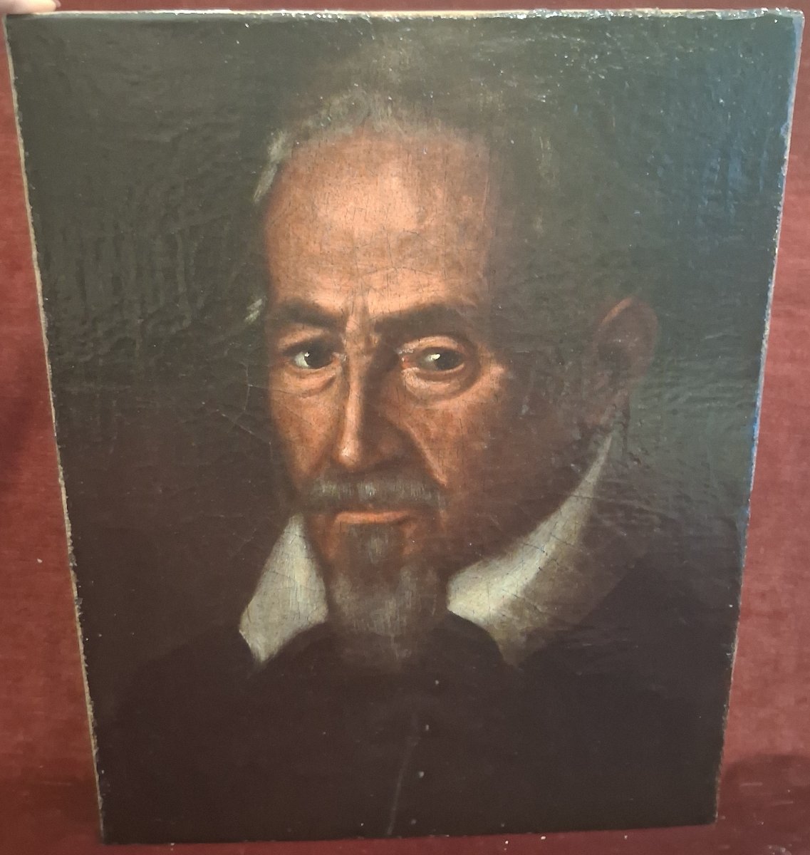 DIPINTO OLIO SU TELA - RITRATTO UOMO - ITALIA DEL NORD - PRIMI XVII secolo