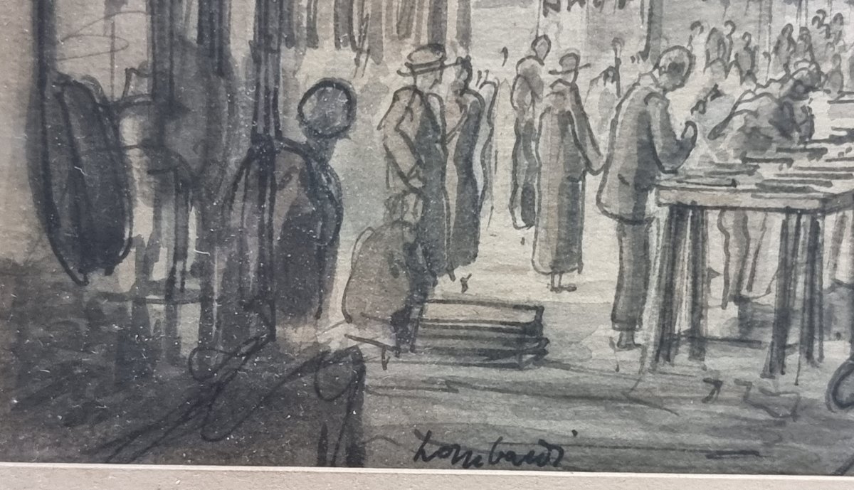 ACQUERELLO ROMA, PIAZZA DELLA CANCELLERIA - anni '30-photo-3