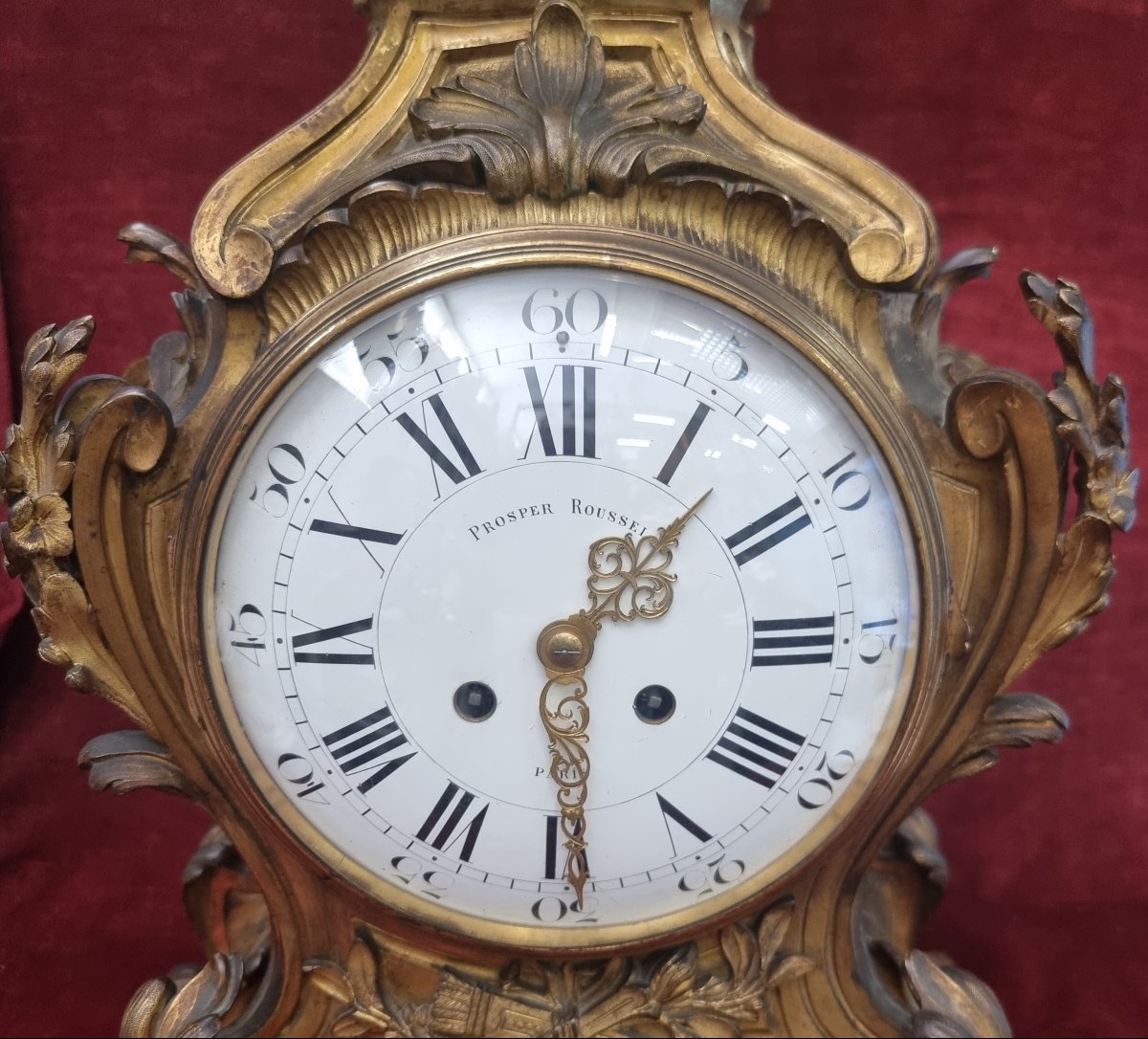 OROLOGIO DA TAVOLO IN BRONZO DORATO - FRANCIA, metà '800, NAPOLEONE III - PROSPER ROUSSEL-photo-2